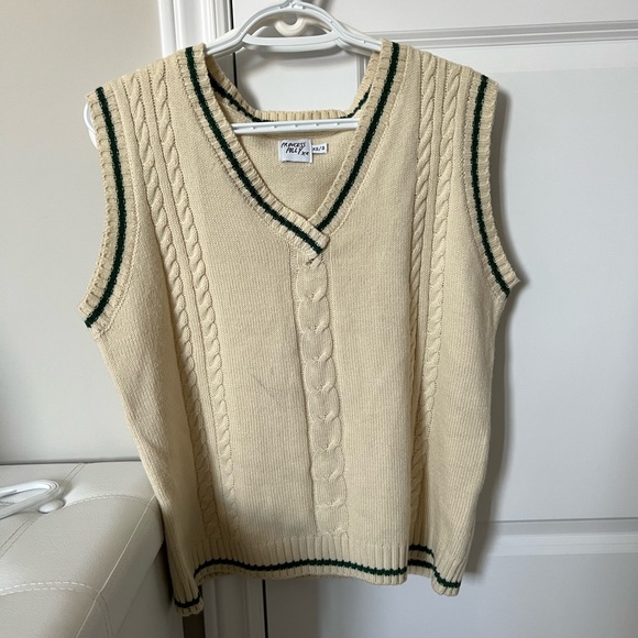 Princess Polly cream oversized sweater vest top xs / Small - Picture 3 of 4